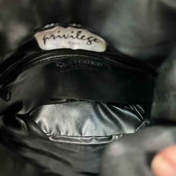 Kesslord Paris France Leather Drawstring Cutout Designer Bag - Picture 11 of 12